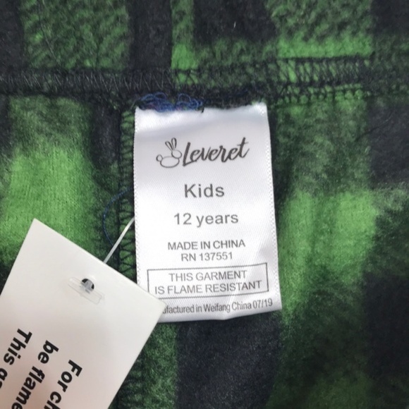Leveret Kids&Toddler KIDS Fleece Pants Pajamas - Picture 4 of 5